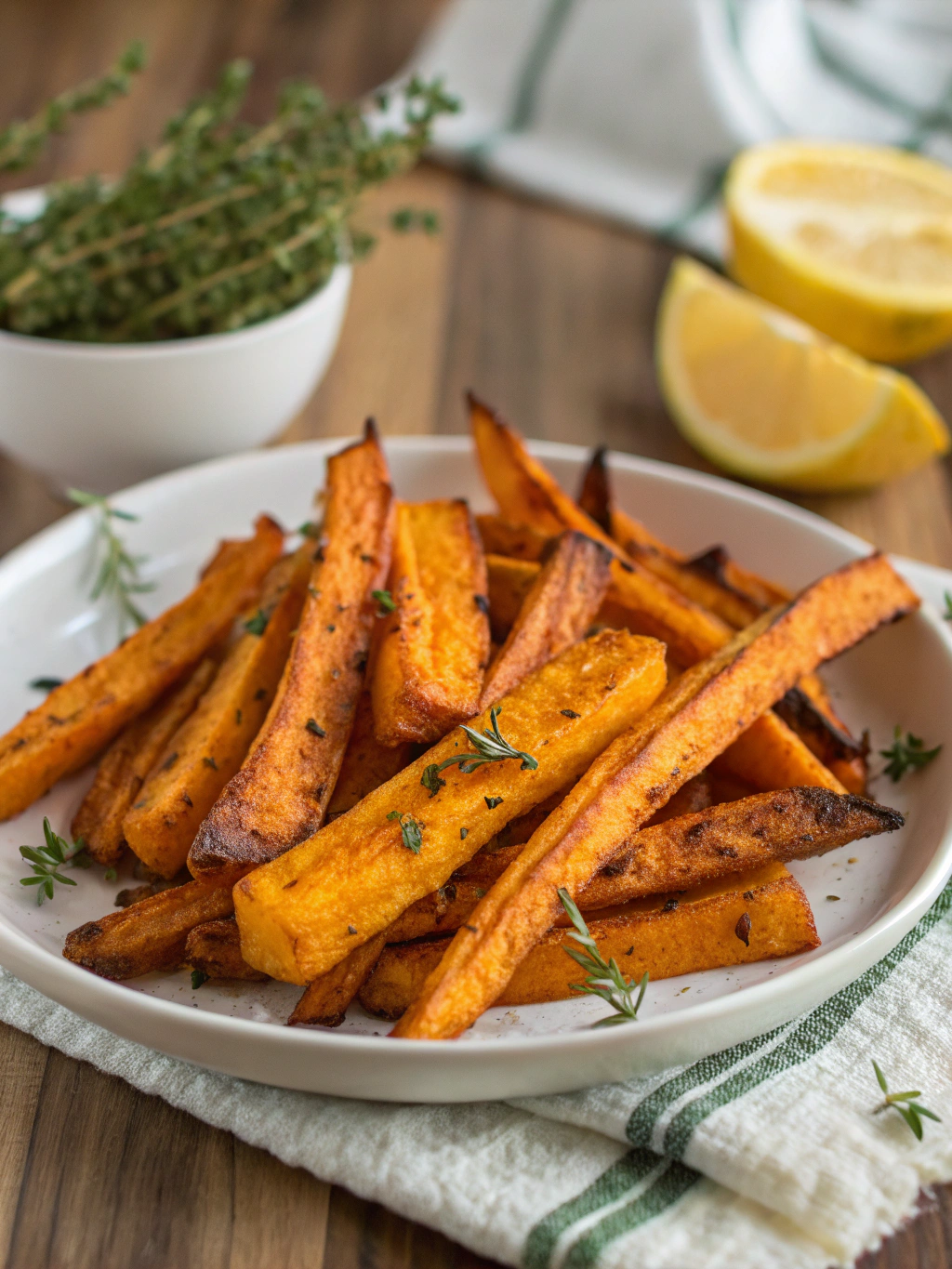 Frites de butternut au four