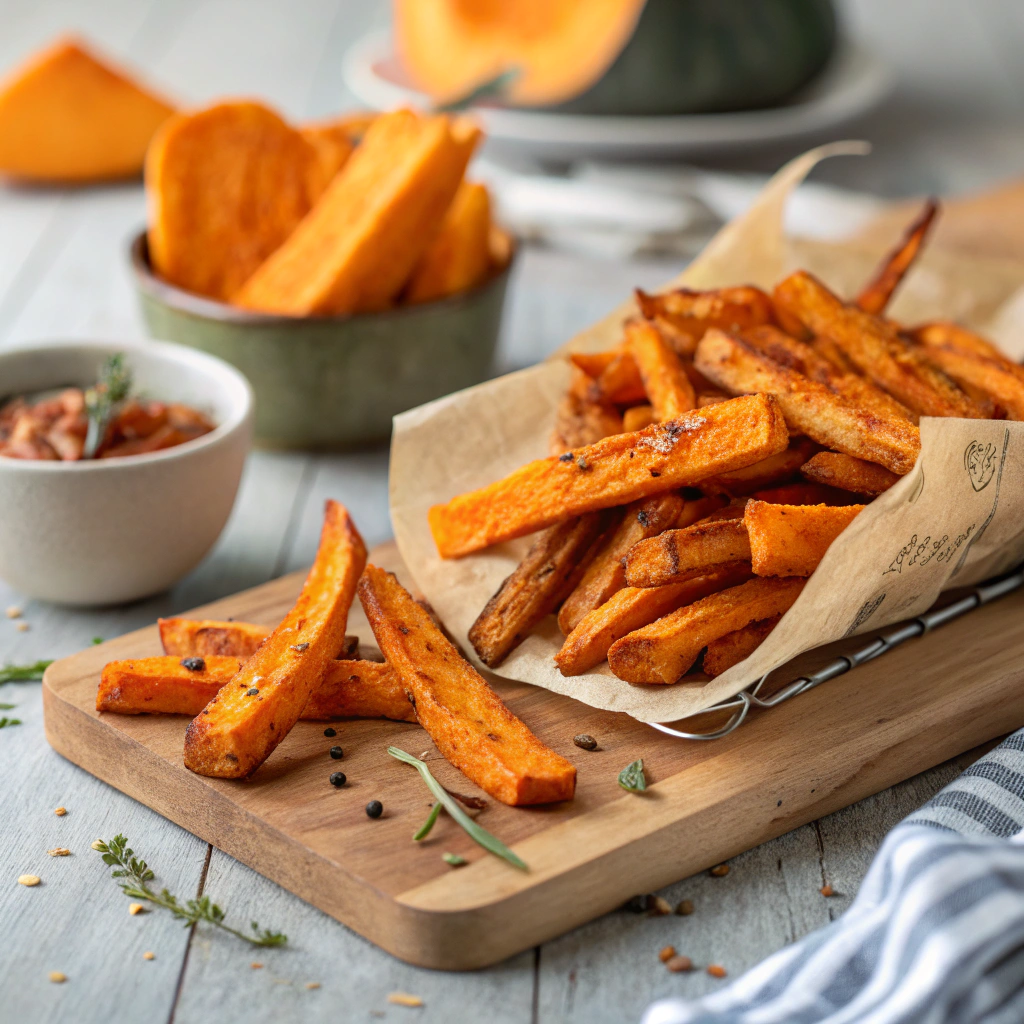frites de butternut au four