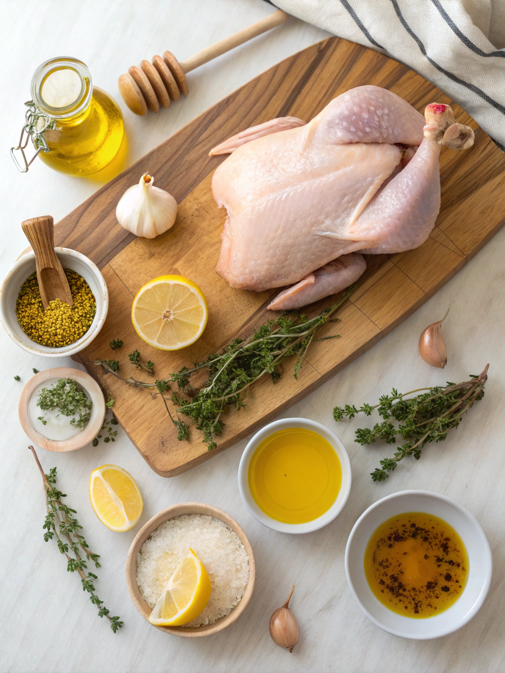 Ingrédients du poulet au miel