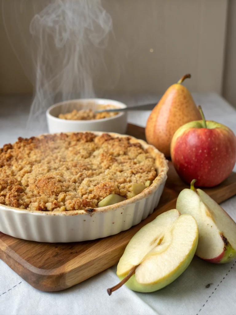 crumble pomme poire​
