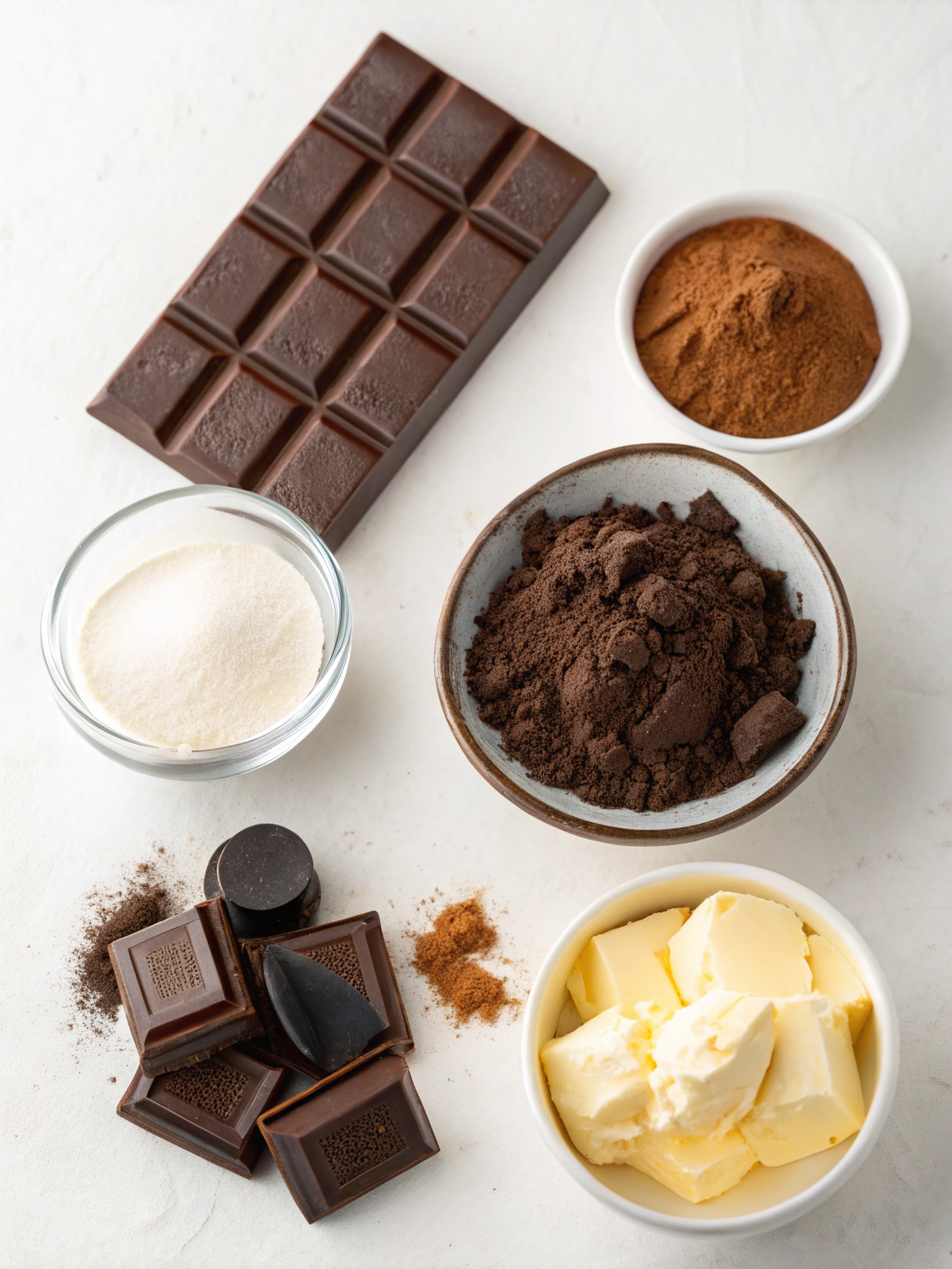 Ingrédients pour ganache chocolat montée