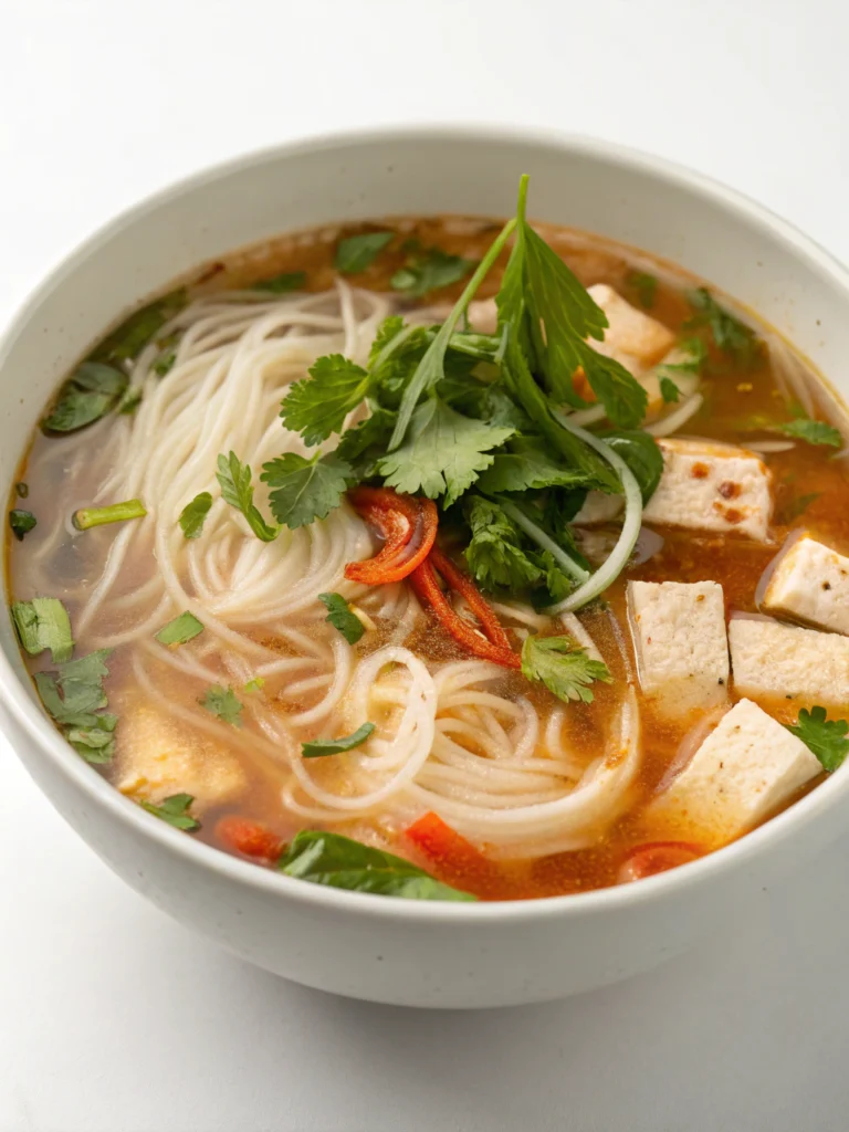 nouilles de riz soupe