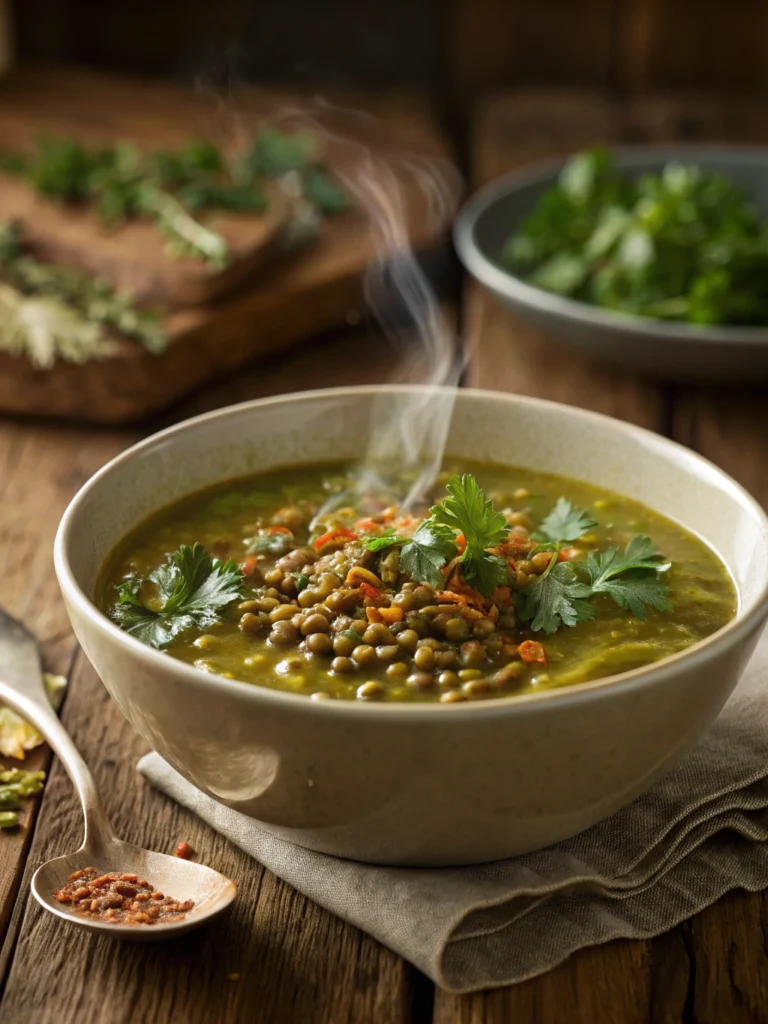 soupe de lentilles vertes